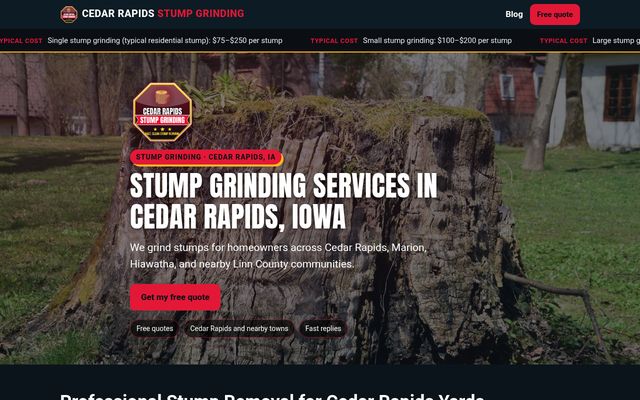 Cedar Rapids Stump Grinding
