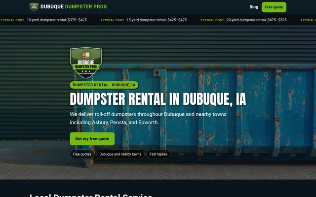 Dubuque Dumpster Pros
