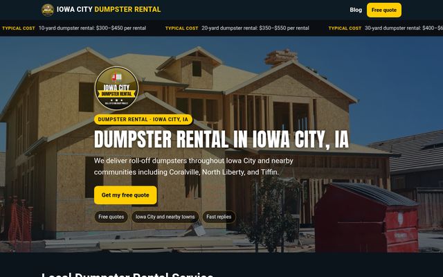 Iowa City Dumpster Rental