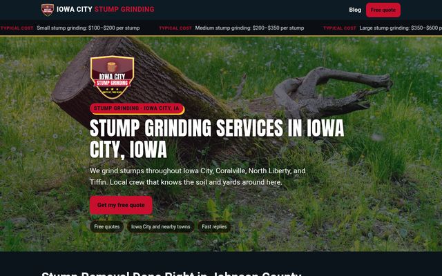 Iowa City Stump Grinding