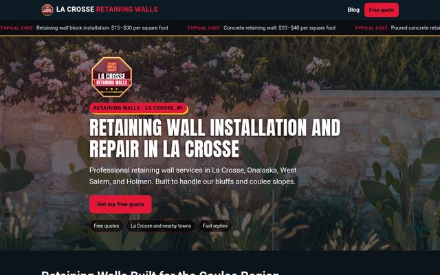 La Crosse Retaining Walls