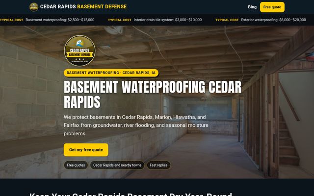 Cedar Rapids Basement Defense